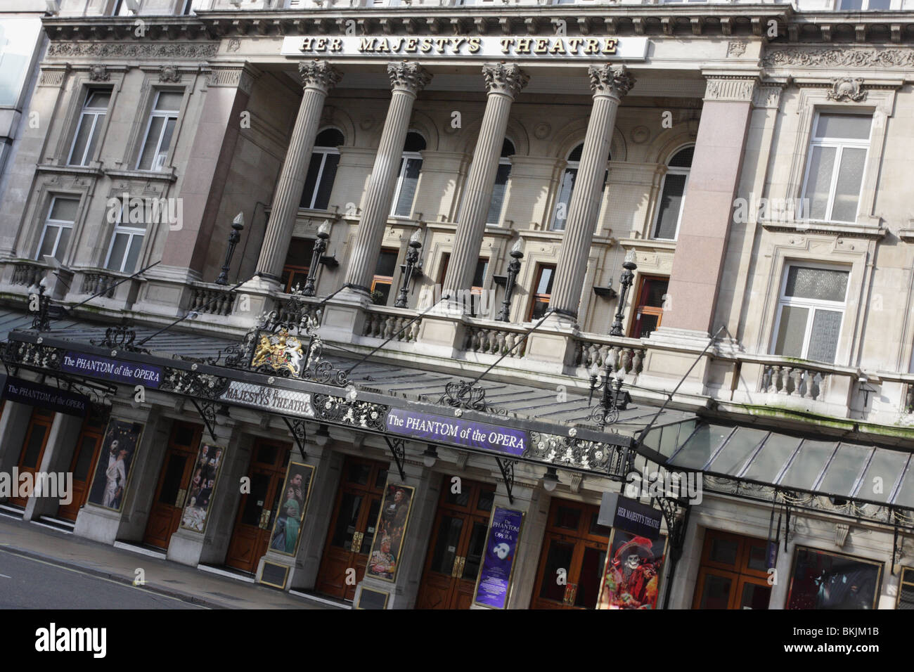 Designed by Charles Phipps and constructed in 1897,Her Majesty`s Theatre in Haymarket,London. Stock Photo